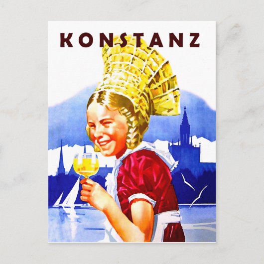 Girl uit Konstanz, Duitsland Briefkaart (Voorkant)