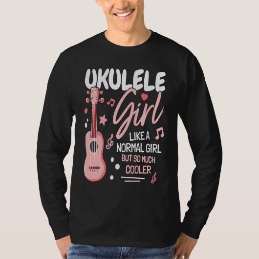 Girl Ukulele Player I Women Ukulele I Daughter Uku T-shirt (Voorkant)