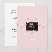Girl Ultrasound Butterfly Funny Baby Dank je Bedankkaart (Voorkant / Achterkant)
