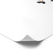 Girl Unicorn op een fiets Poster (Hoek)