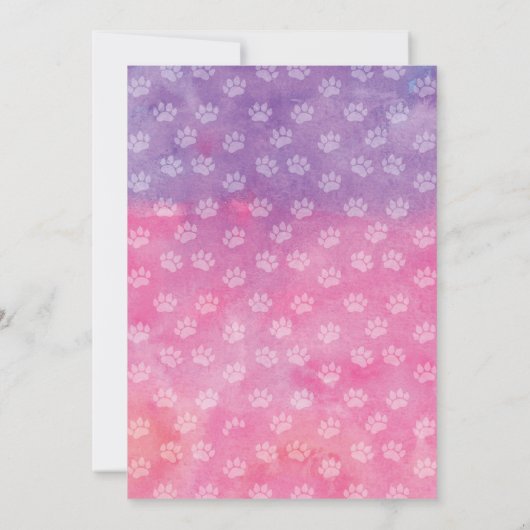 Girl Vet Birthday Party Kaart (Achterkant)