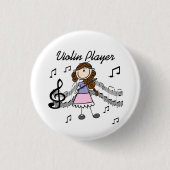 Girl Violin Player Button (Voorkant)
