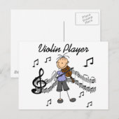 Girl Violin Player-overhemden en -cadeaus Briefkaart (Voorkant / Achterkant)