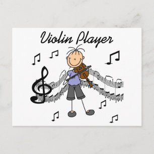 Girl Violin Player-overhemden en -cadeaus Briefkaart