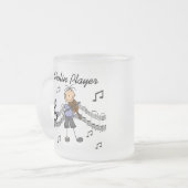 Girl Violin Player-overhemden en -cadeaus Matglas Koffiemok (Voorkant links)