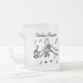 Girl Violin Player-overhemden en -cadeaus Matglas Koffiemok (Links)