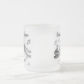 Girl Violin Player-overhemden en -cadeaus Matglas Koffiemok (Center)