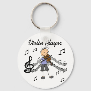 Girl Violin Player-overhemden en -cadeaus Sleutelhanger