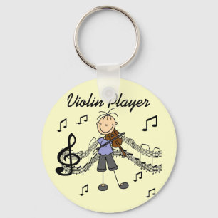 Girl Violin Player-overhemden en -cadeaus Sleutelhanger