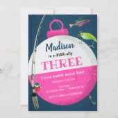 Girl Vist uitnodiging om de geboorte van O-FISH-al (Voorkant)