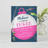 Girl Vist uitnodiging om de geboorte van O-FISH-al (Staand voorkant)