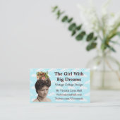 Girl W/ Big Dreams aangepaste Visitekaartjes (Staand voorkant)