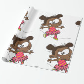 Girl Walking A Tightrope Cadeaupapier (Uitgerold)