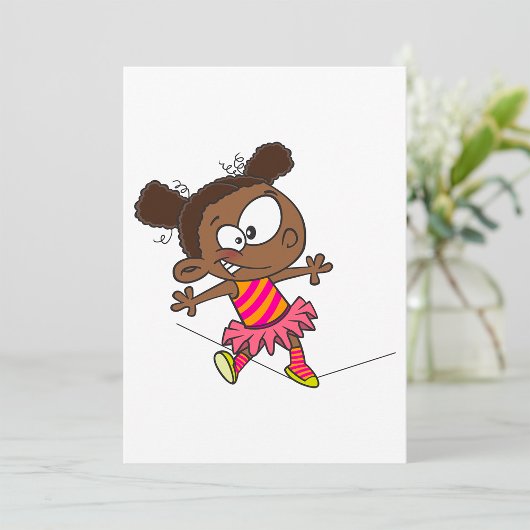 Girl Walking A Tightrope Kaart