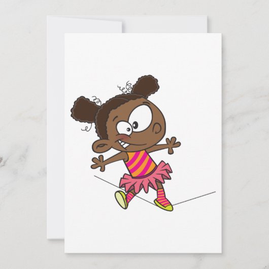 Girl Walking A Tightrope Kaart (Voorkant)