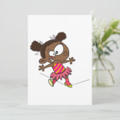 Girl Walking A Tightrope Kaart (Staand voorkant)