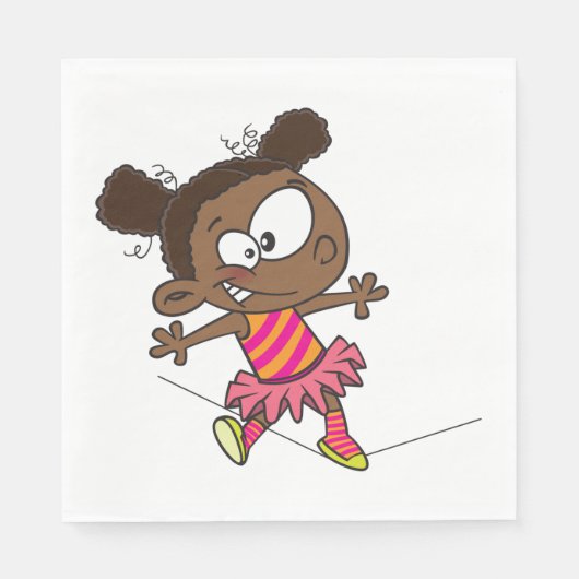 Girl Walking A Tightrope Servet (Voorkant)