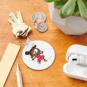 Girl Walking A Tightrope Sleutelhanger