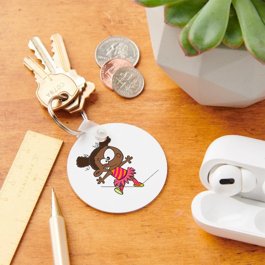 Girl Walking A Tightrope Sleutelhanger