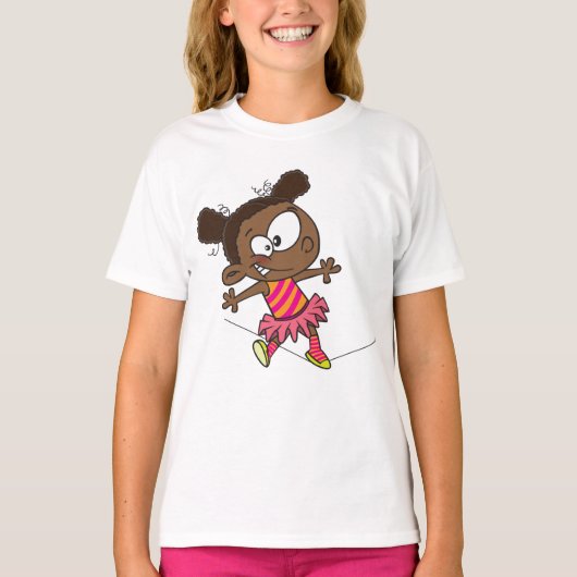 Girl Walking A Tightrope T-shirt (Voorkant)