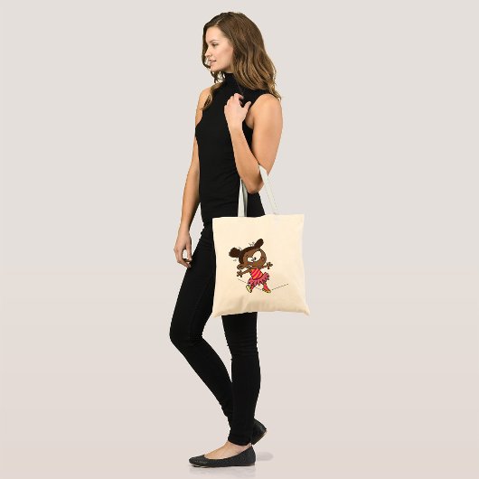 Girl Walking A Tightrope Tote Bag