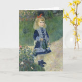Girl Watering kan de impressionist schilderen Kaart (Gele Bloem)
