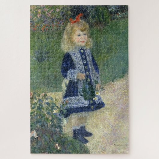 Girl Watering kan de impressionist schilderen Legpuzzel (Verticaal)