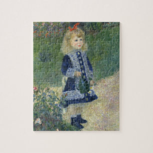 Girl Watering kan de impressionist schilderen Legpuzzel