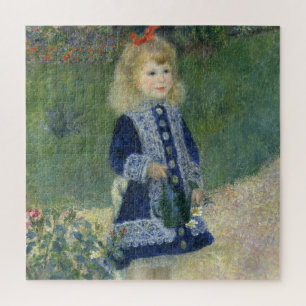 Girl Watering kan de impressionist schilderen Legpuzzel