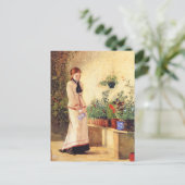 Girl Watering Planten Winslow Homer Briefkaart (Staand voorkant)