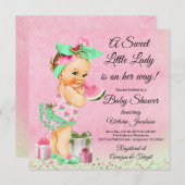 Girl Watermelon Baby shower Kaart (Voorkant / Achterkant)