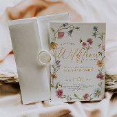 Girl Waterverf Wildflower Baby shower Kaart