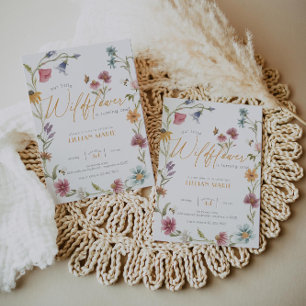 Girl Waterverf Wildflower Birthday Kaart