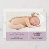 Girl Welcome Sweet Baby Foto Collage Birth Aankondiging (Achterkant)