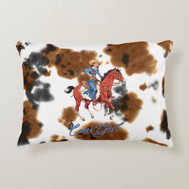 Girl Wester Pillow Accent Kussen (Voorkant)