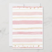 Girl Whale Baby shower Invitation Kaart (Achterkant)