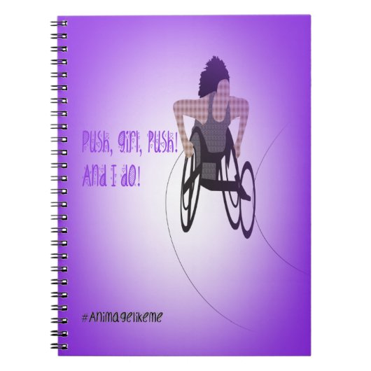 Girl Wheelstoel Athlete Note book Notitieboek (Voorkant)