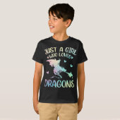 Girl Who loves Dragons T-shirt (Voorkant volledig)