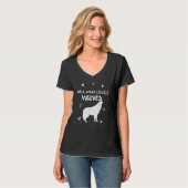 Girl Who Loves Wolves Howling Wolf Silhouette T-shirt (Voorkant volledig)