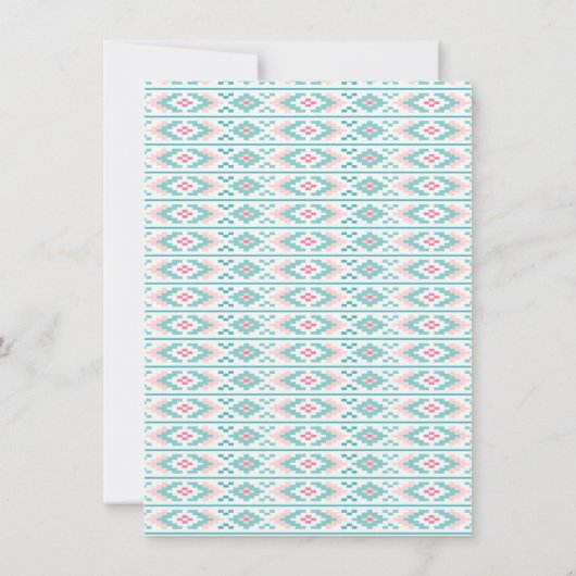 Girl Wild One Birthday Party Invitation Kaart (Achterkant)