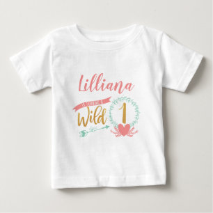 Girl Wild One Boho Tribal Eerste Verjaardag Shirt