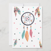 Girl Wild One Dreamcatcher Uitnodiging 1e Verjaard (Achterkant)