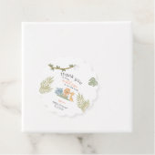 Girl Wild One Safari Animals Baby shower Bedankjes Labels (In situ)