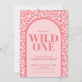 Girl Wild One verjaardagsfeestje Kaart (Voorkant)