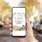 Girl Wild One Woodland eerste verjaardag Kaart