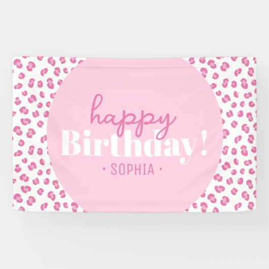 Girl Wild verjaardagsfeestje Spandoek (Horizontaal)