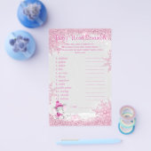 Girl Winter Elephant Baby shower Games Flyer (Enkel)