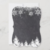 Girl Winter Holiday Snowflakes Chalkboard Baptisme Kaart (Achterkant)