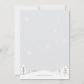 Girl Winter Onederland 1ste verjaardag, eerste dag Kaart (Achterkant)