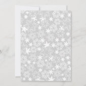 Girl Winter Wonderland Snowflake Invitation Kaart (Achterkant)